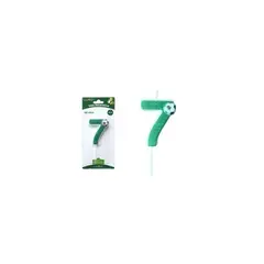 GENERICO - Vela de número 7 con fútbol 5.5cm