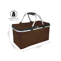 GENERICO - Bolso Termico Plegable Rojo Cooler Canasta Picnic Color Marron