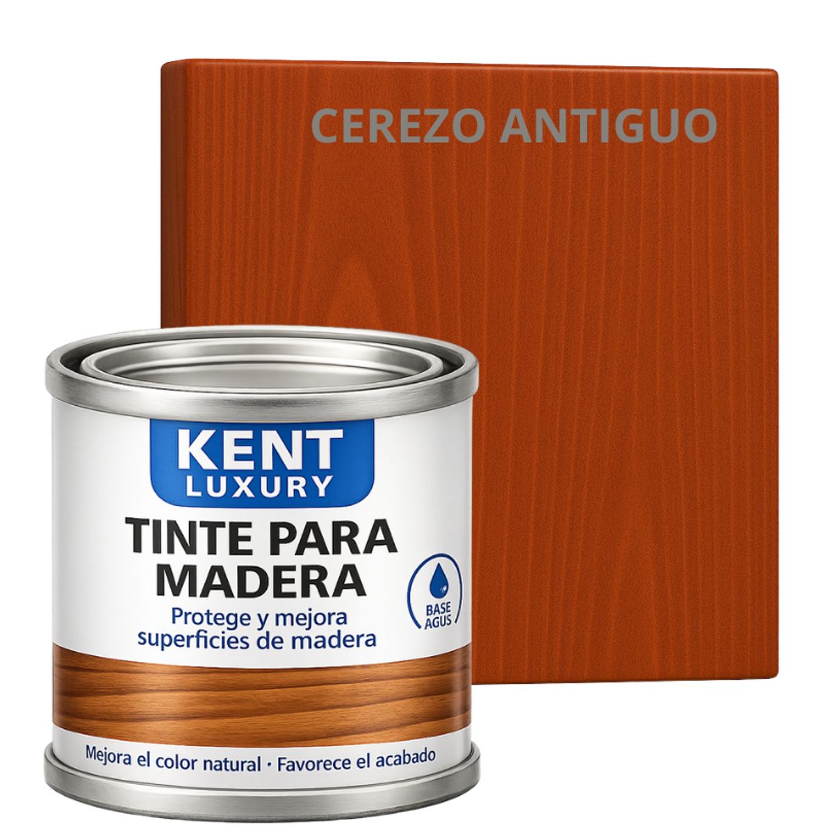TINTE DE MADERA ORGANICO - EXTRACUBRIENTE BASE AGUA. - 185 G - CEREZO, marca KENT - Foto Principal