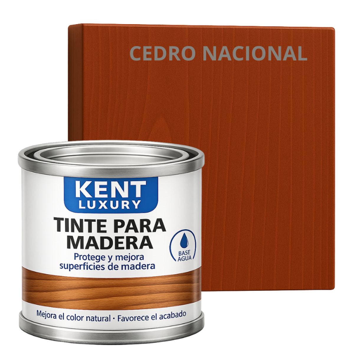 KENT - TINTE DE MADERA ORGANICO - EXTRACUBRIENTE BASE AGUA. - 450 G - CEDRO