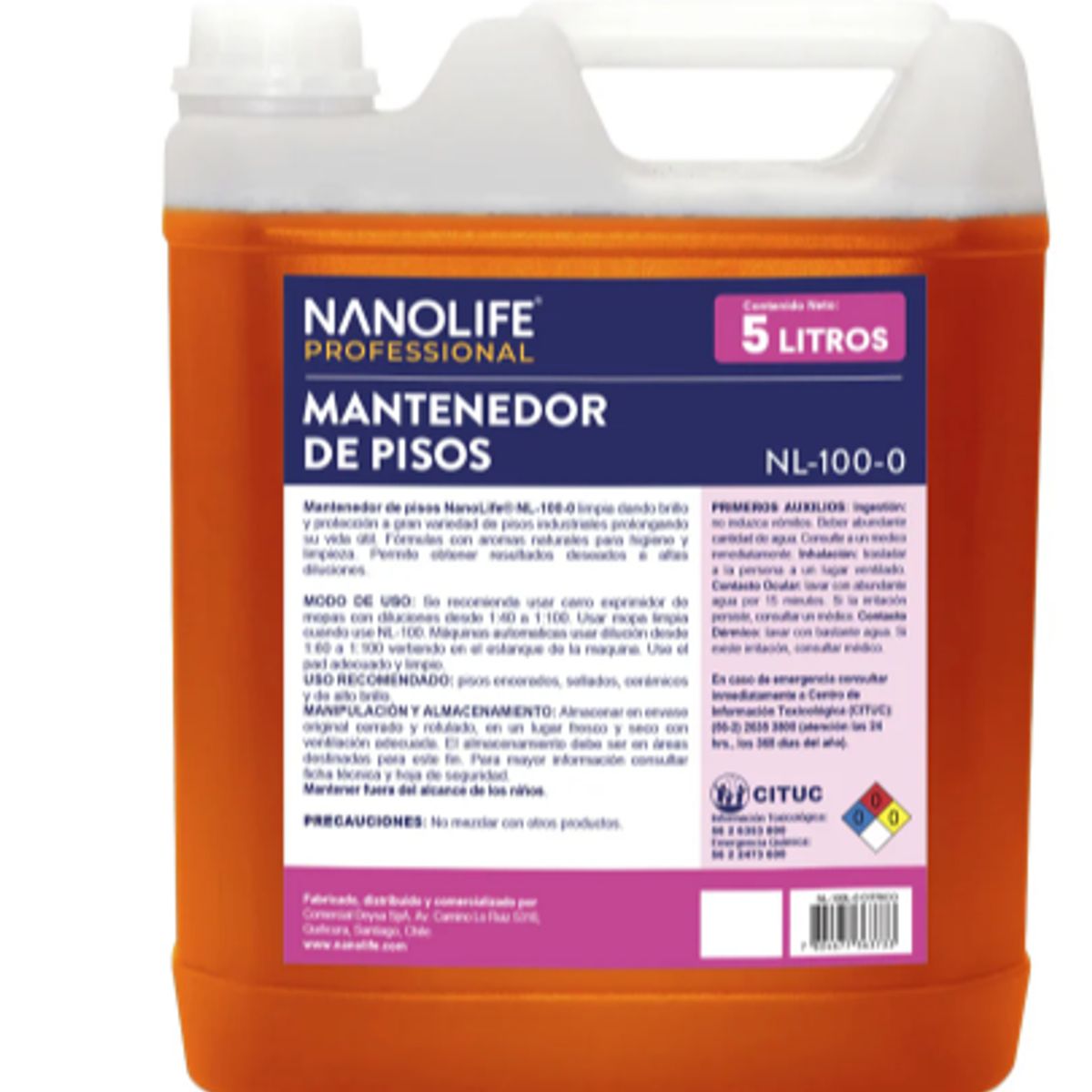 NANOLIFE - MANTENEDOR DE PISOS 5L