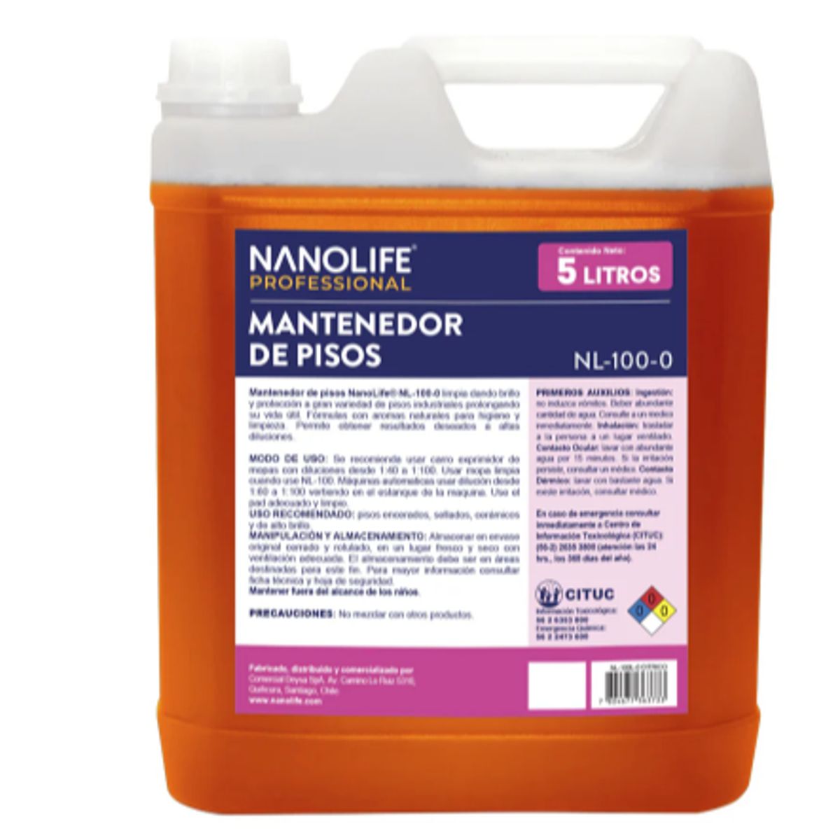 NANOLIFE - MANTENEDOR DE PISOS 5L