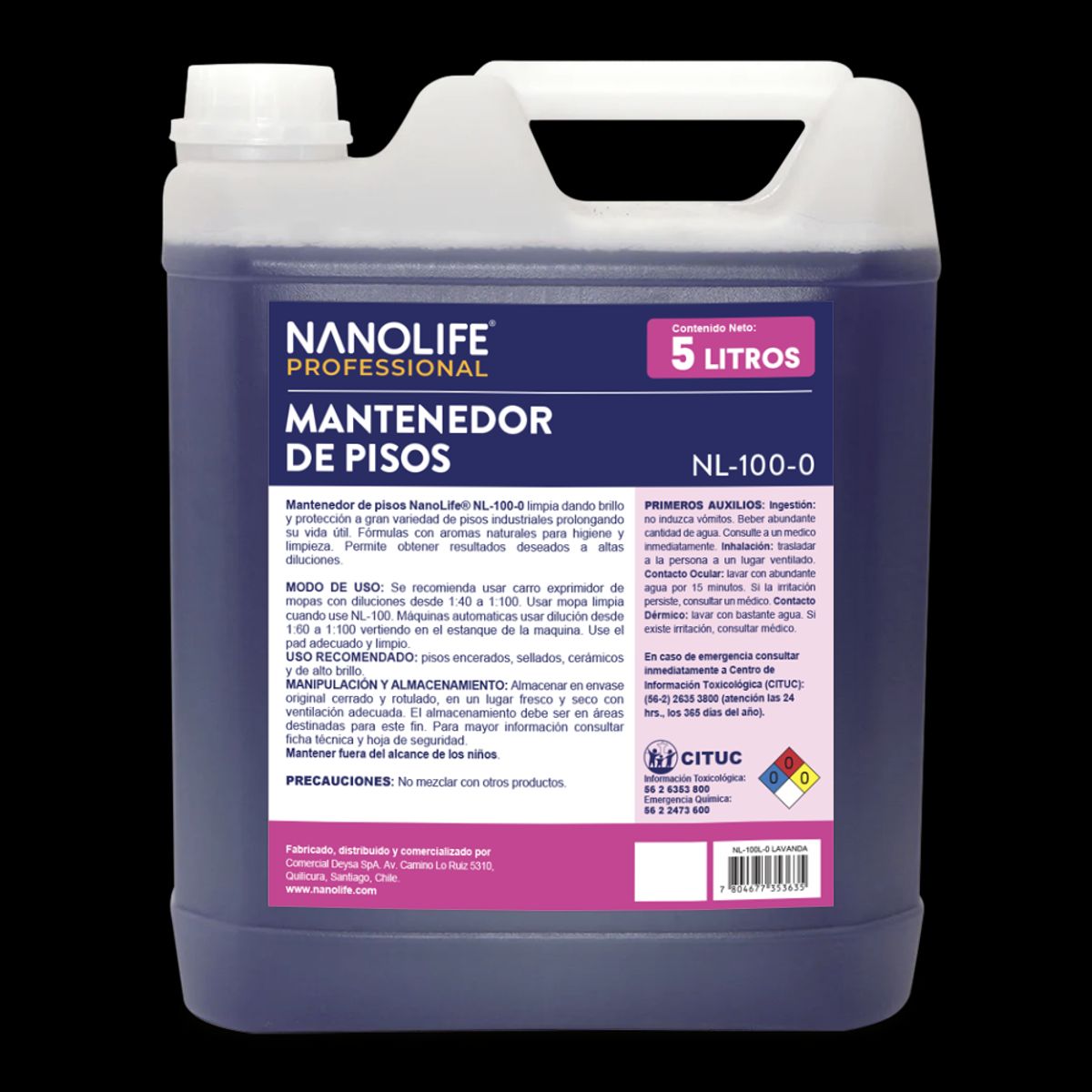 NANOLIFE - MANTENEDOR DE PISOS 5L