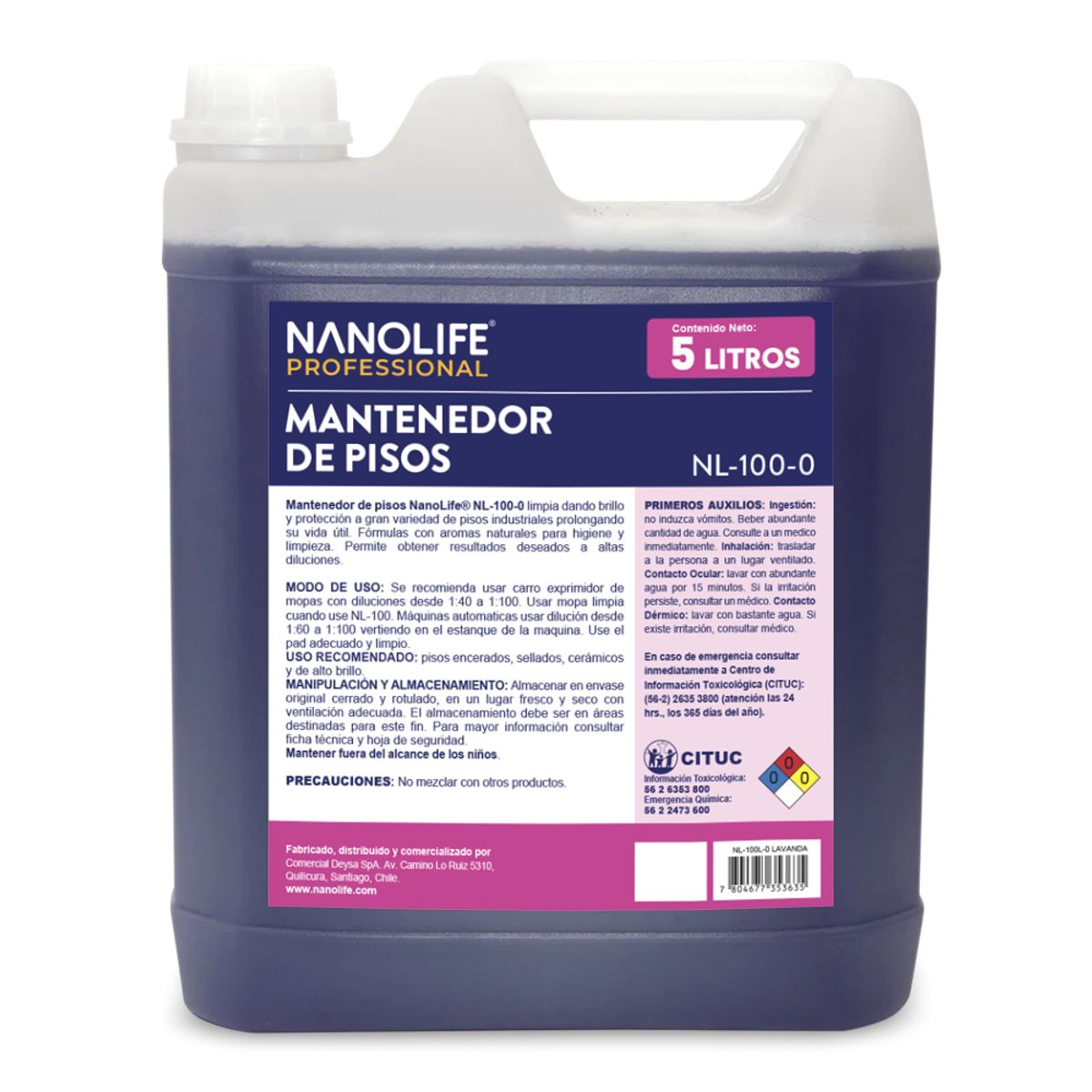 NANOLIFE - MANTENEDOR DE PISOS 5L