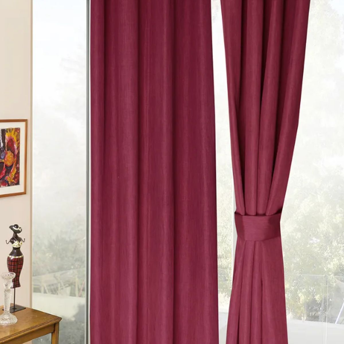 DORAL - Set Cortina Térmica Blackout melbourne 140x220 rojo