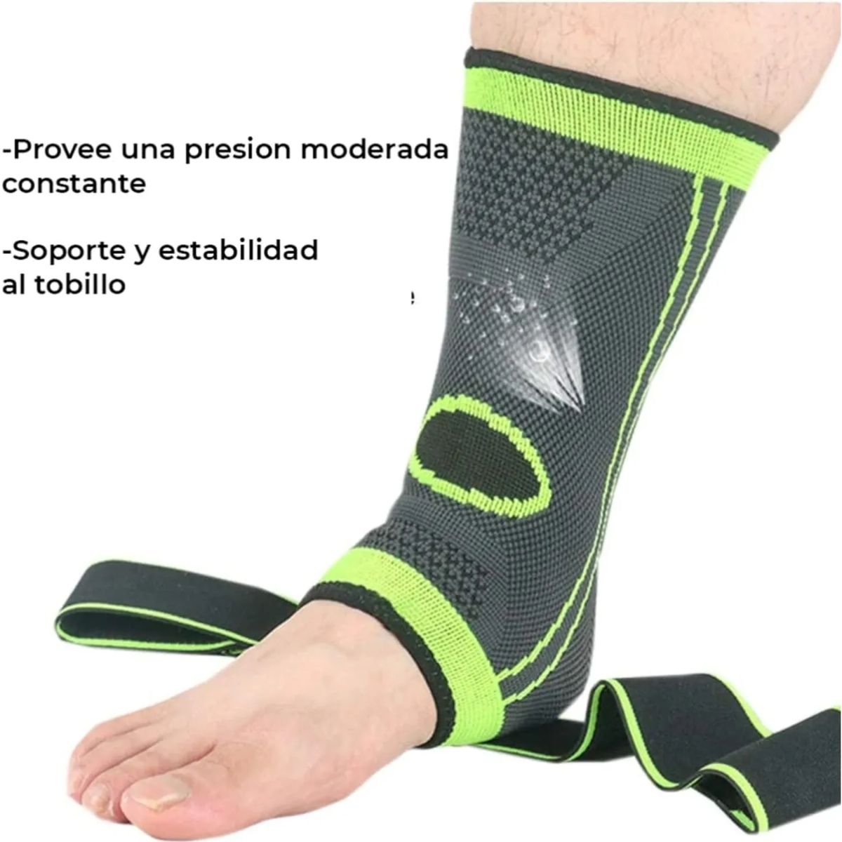 GENERICO - Tobillera Deportiva Compresión Ajustable Soporte Tobillo