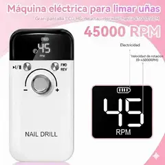 GENERICO - Torno Inalámbrico Profesional Pedicura Manícura 45000rpm