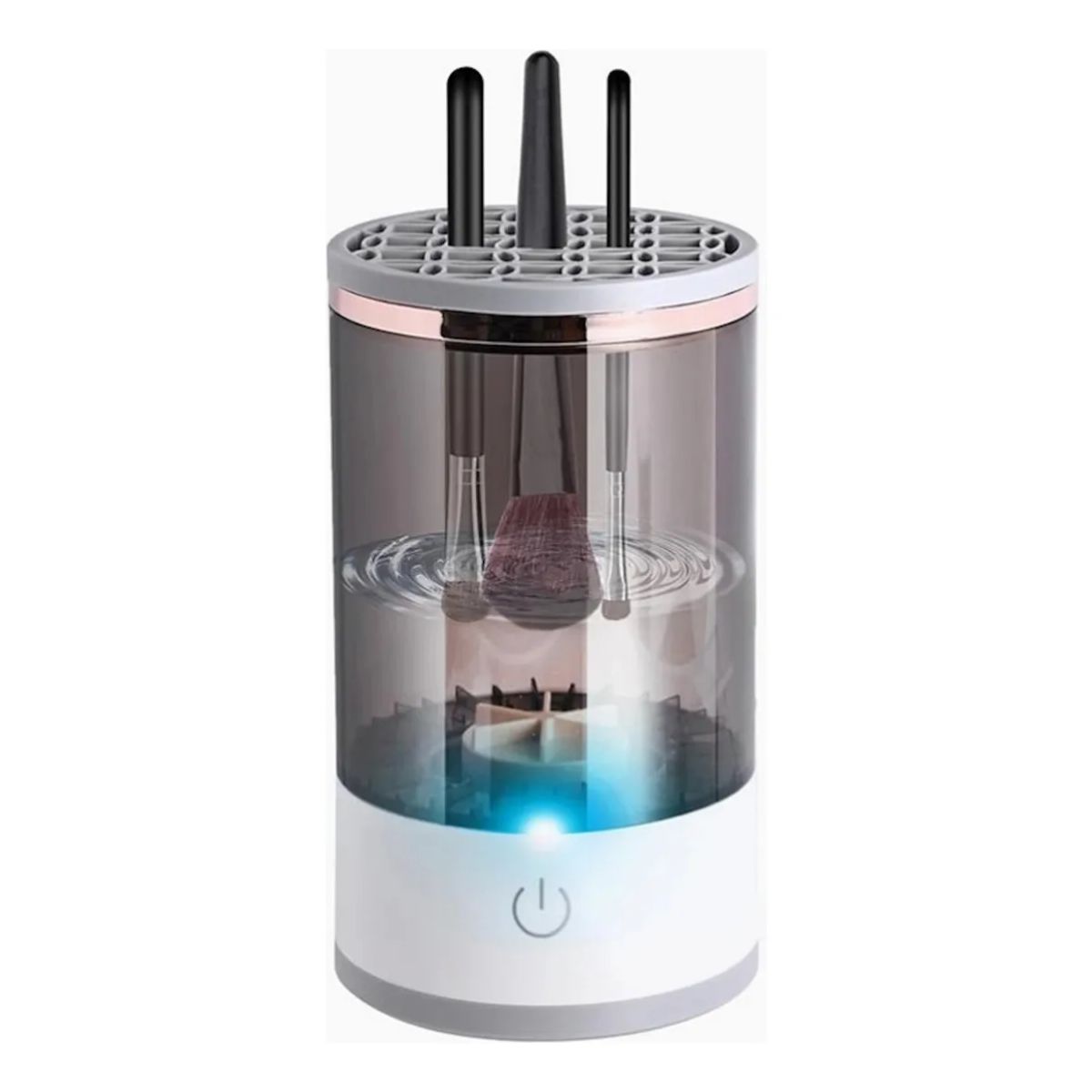 GENERICO - Limpiador Eléctrico Brochas Maquillaje Automático Portátil Blanco