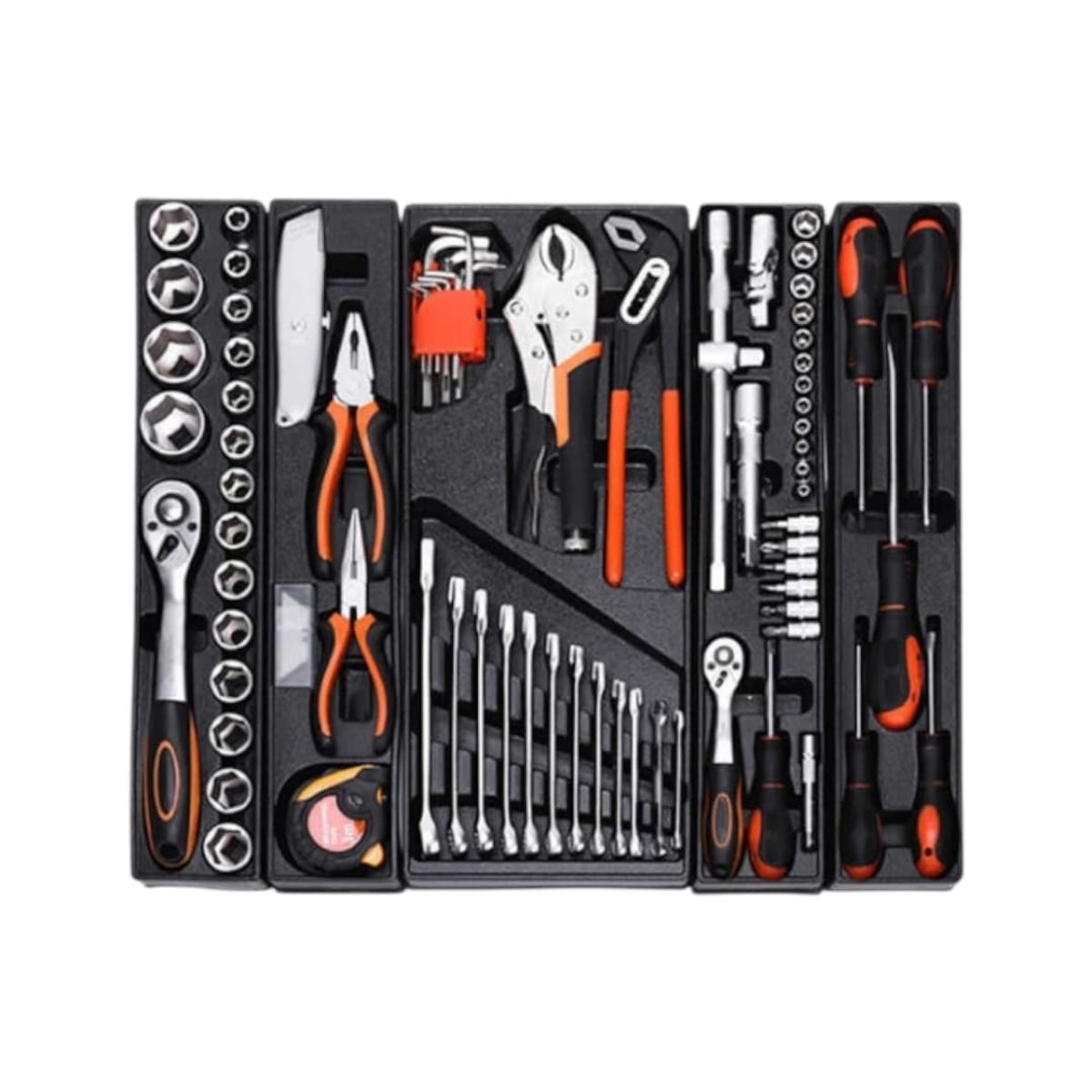 GENERICO - Caja De Herramientas Set 85 Pieza Plegable 5 Niveles Metal