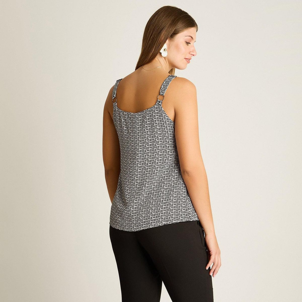 LORENZO DI PONTTI - Blusa Pabilo Lencera Crudo con Tirantes Ajustables