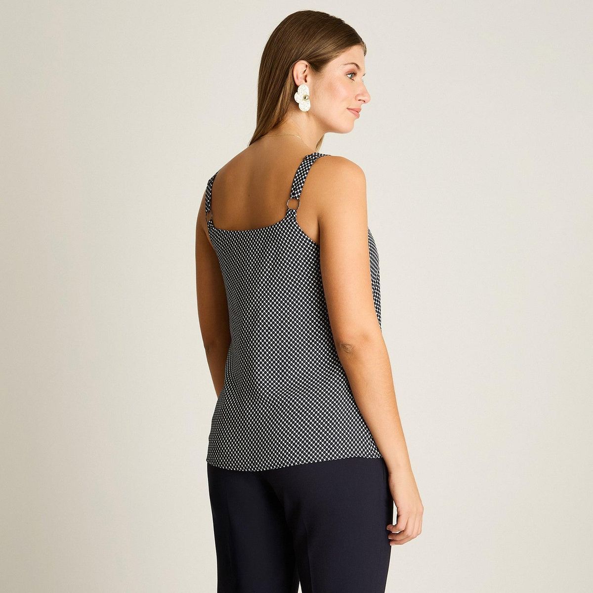 LORENZO DI PONTTI - Blusa Pabilo Lencera con Tirantes Ajustables