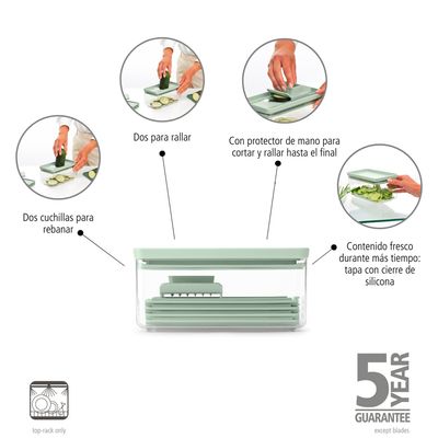 Imagen 2 del producto Juego de rebanador y rallador Tasty - JadeGreen