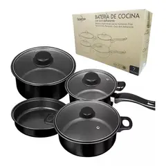 GENERICO - Juego Batería De Ollas 7 Piezas Pompei Antiadherente