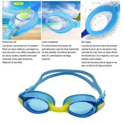 PANGUI TOYS - Lentes Natación Niños Piscina Uv Antiempañante Y Estuche