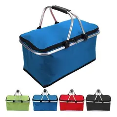 GENERICO - Bolso Canasta Cooler Térmico Plegable De 25l Para Picnic
