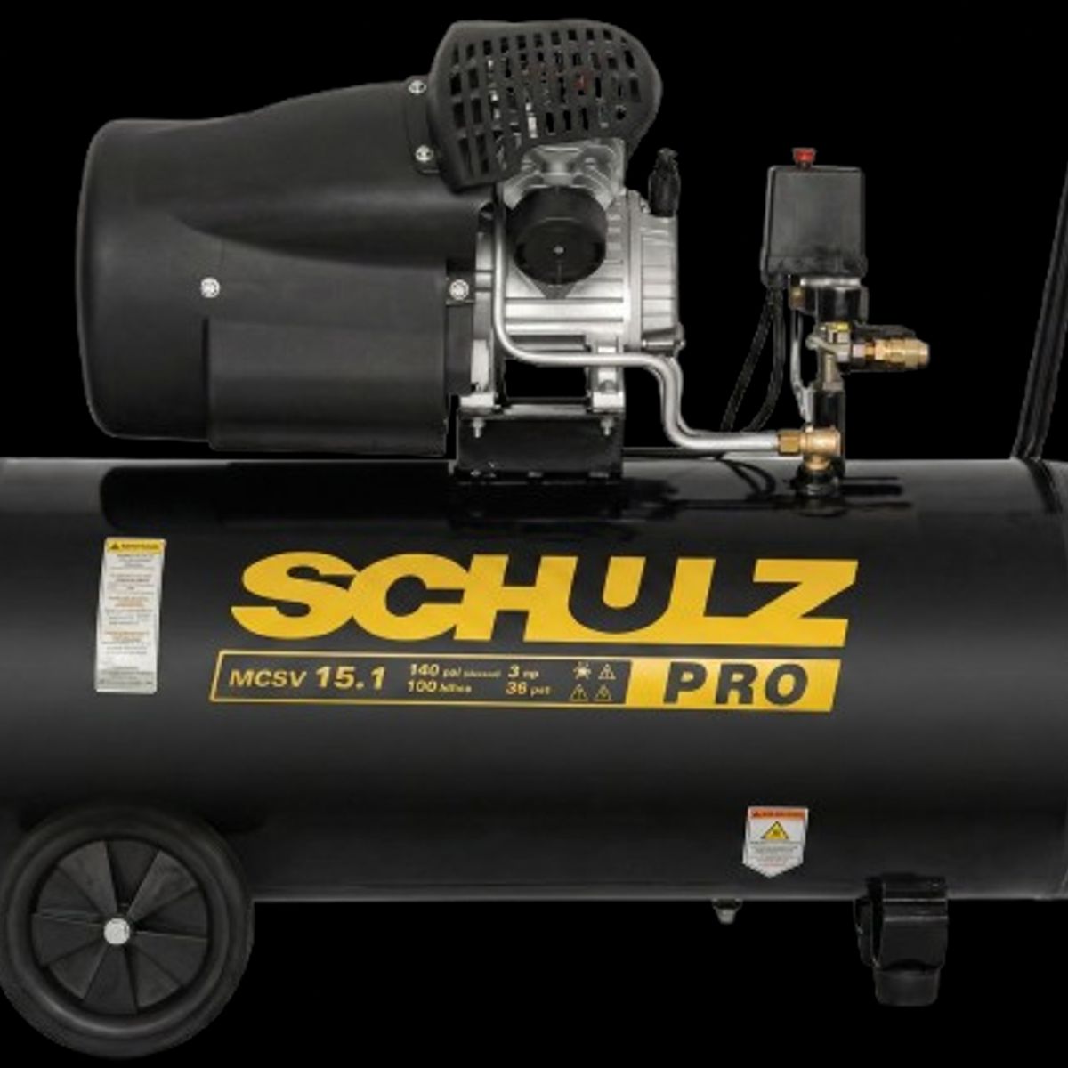 SCHULZ - Compresor De Aire Schulz Air Pro 3hp 100L 15cfm Negro Monofásica.