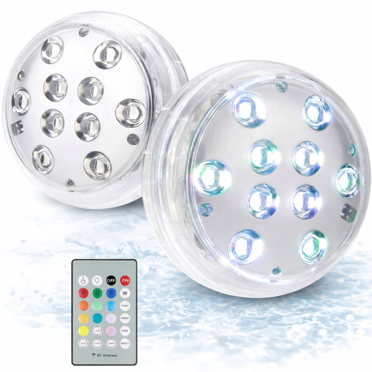 GENERICO - Luz Led Sumergible Rgb Control Remoto Para Piscina Pecera