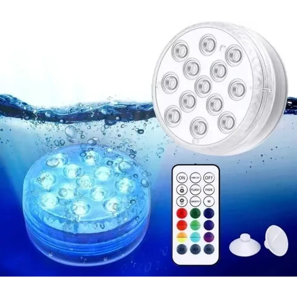 GENERICO - Luz Led Sumergible Rgb Control Remoto Para Piscina Pecera