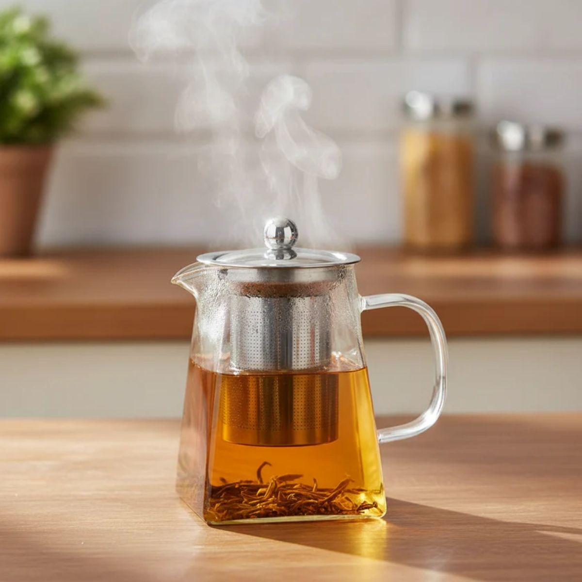 GENERICO - Tetera de Vidrio con Infusor 950ml
