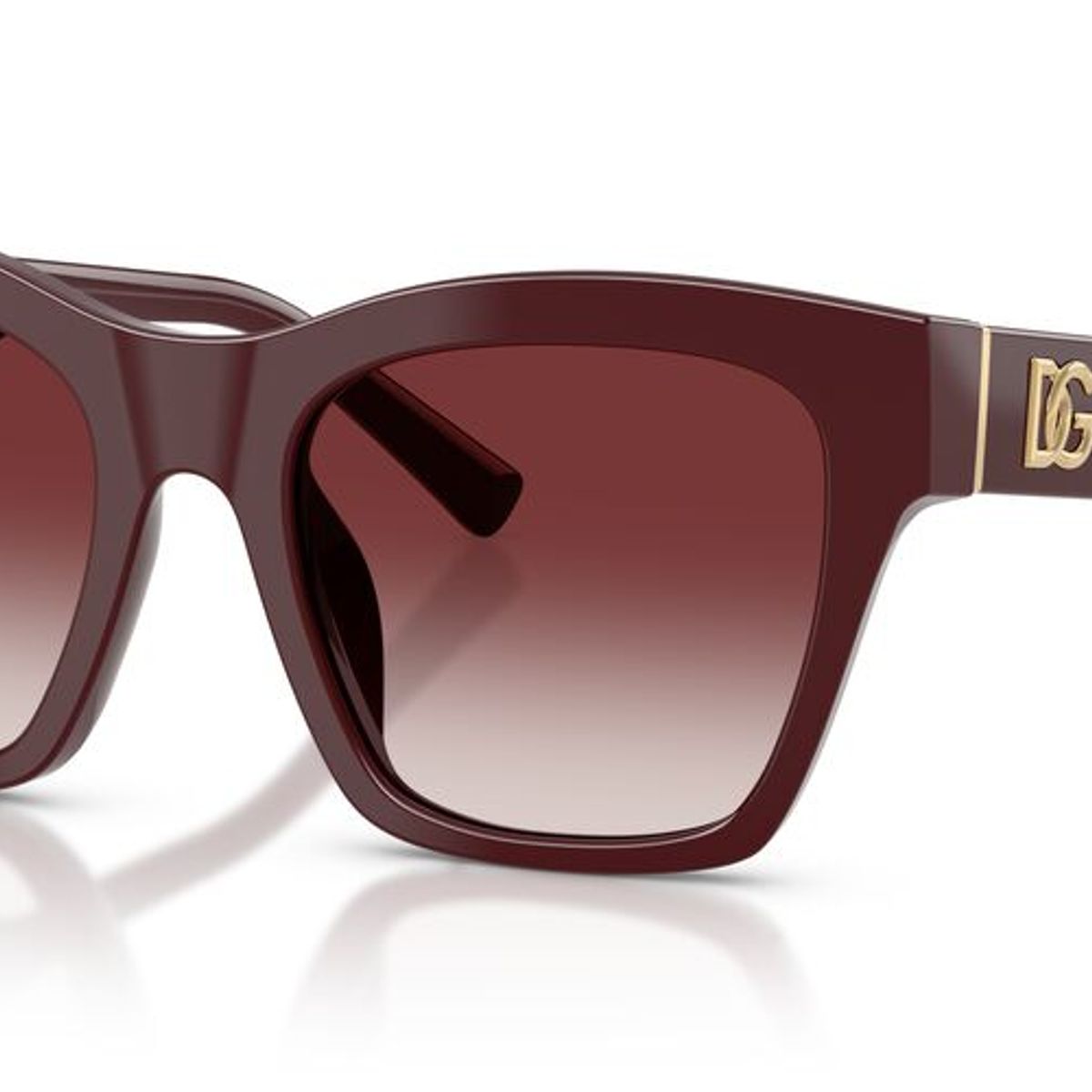 DOLCE&GABBANA - Anteojos De Sol Dolce DG4512 Bordeaux Clear Gradient Dark Brandy Burdeo Mujer