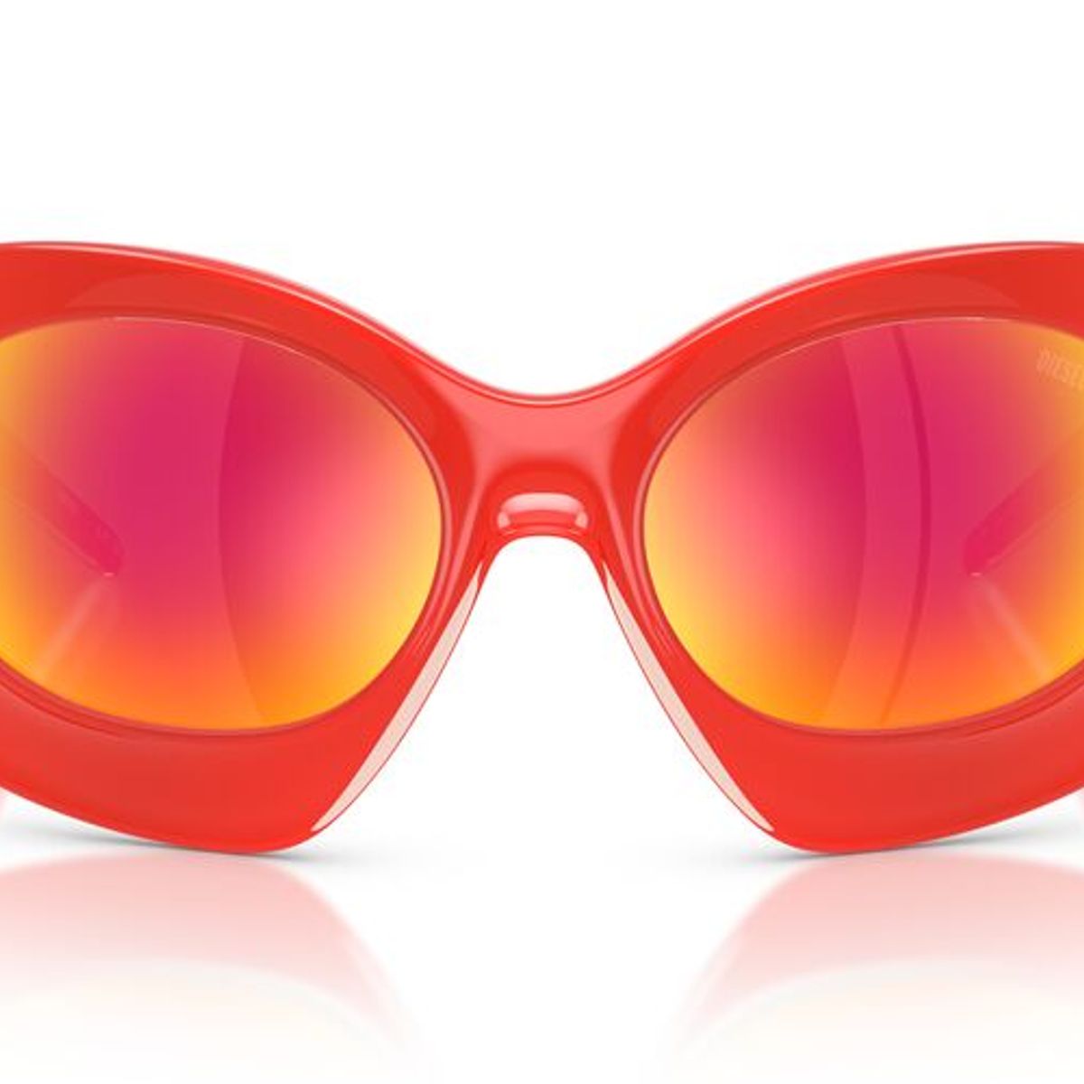 DIESEL - Anteojos De Sol Diesel DL3014U Cristal + Varnish Orange Brown Mirror Orange Naranja Unisex