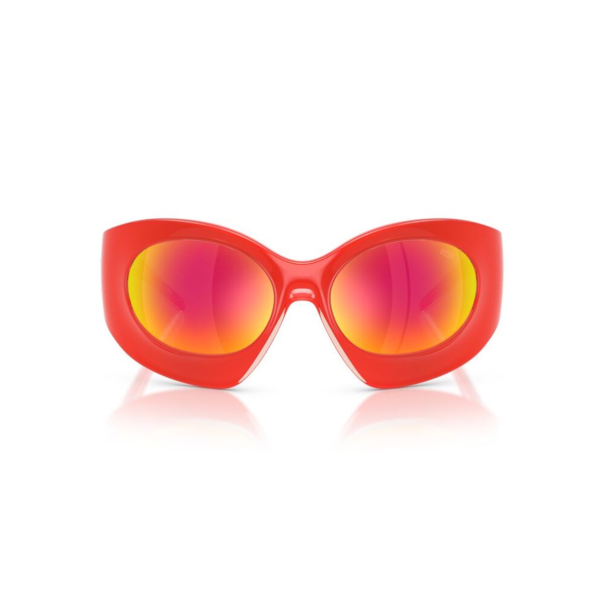 DIESEL - Anteojos De Sol Diesel DL3014U Cristal + Varnish Orange Brown Mirror Orange Naranja Unisex