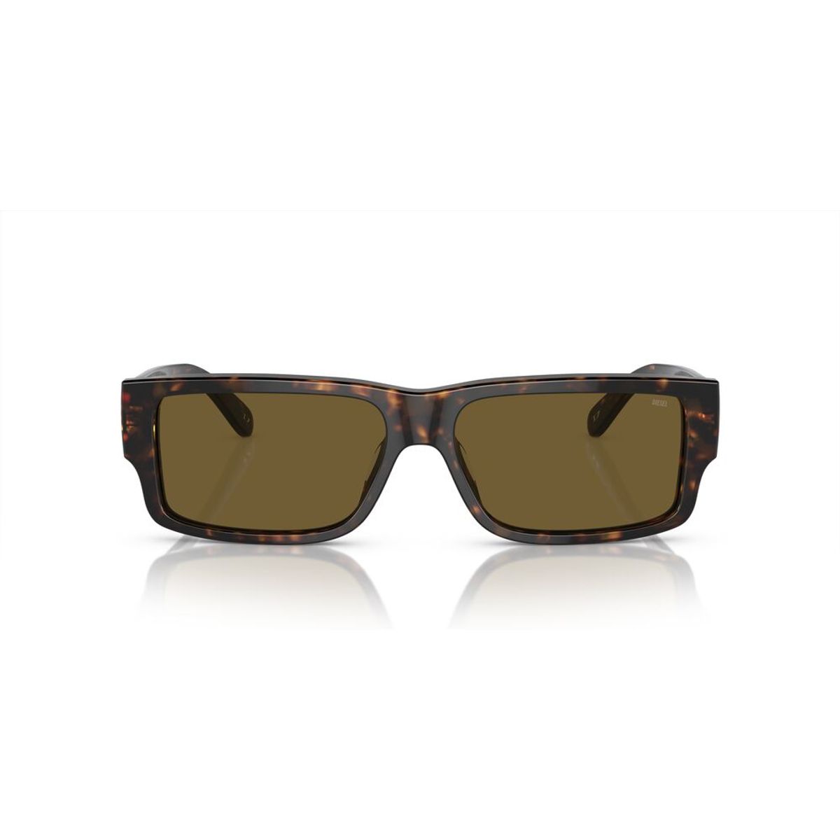 DIESEL - Anteojos De Sol Diesel DL2003 Shiny Dark Havana Solid Brown Havana Hombre