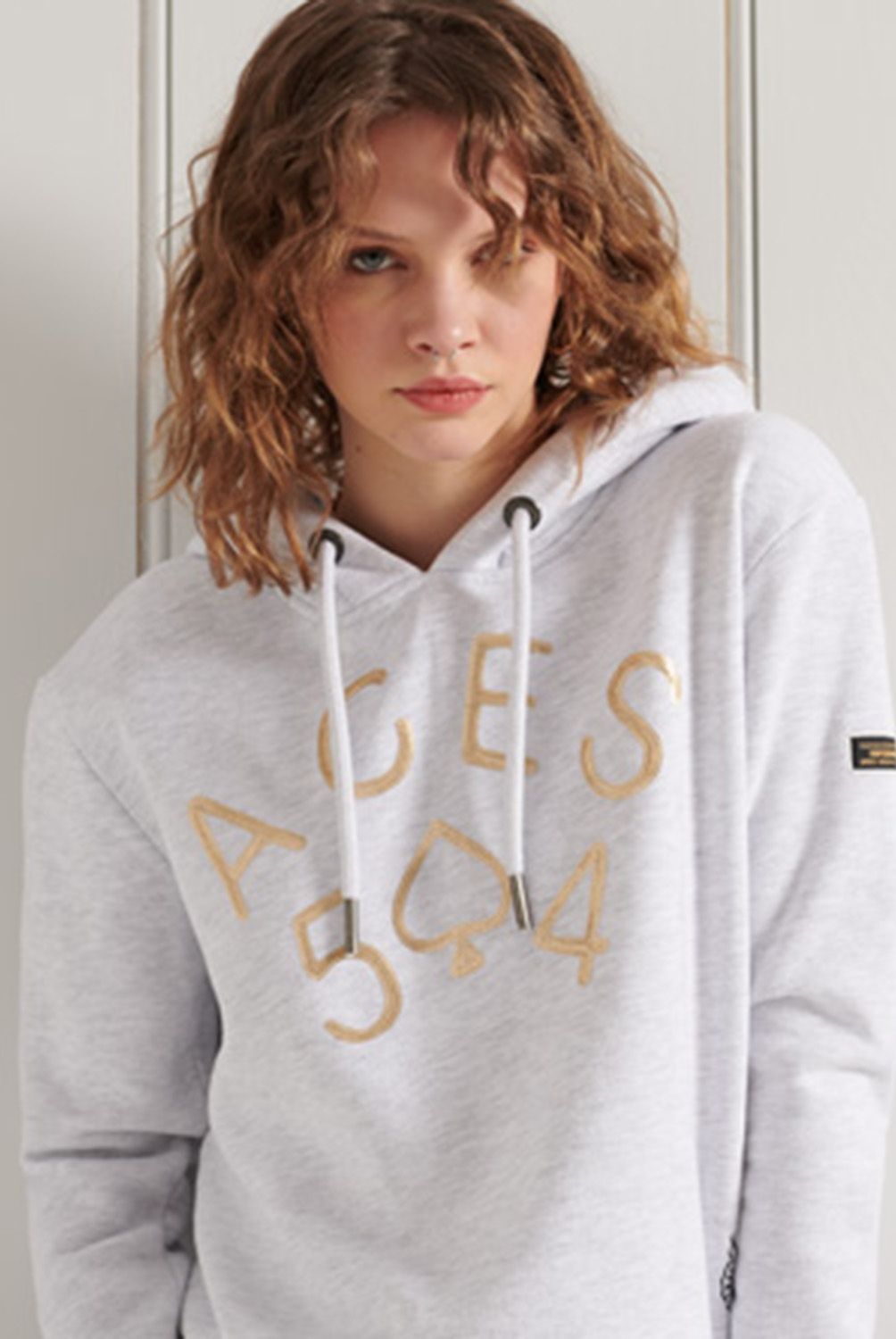 SUPERDRY - Polerón con Capucha y Logo de Inspiración Militar Mujer