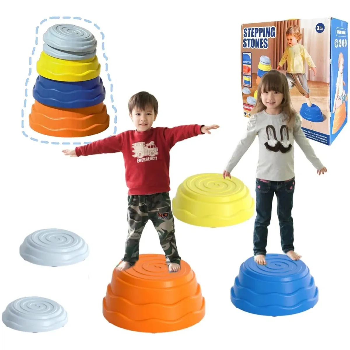 GENERICO - Piedras De Equilibrio Antideslizantes Para Niños 7 Piezas