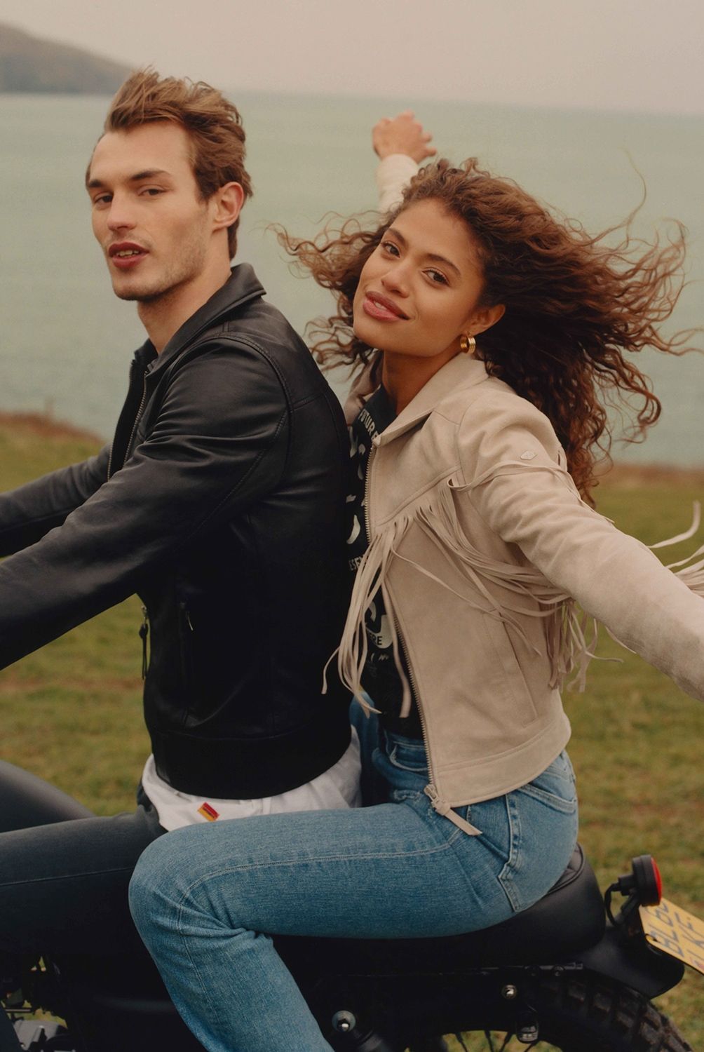 SUPERDRY - Chaqueta de Cuero Festival Mujer