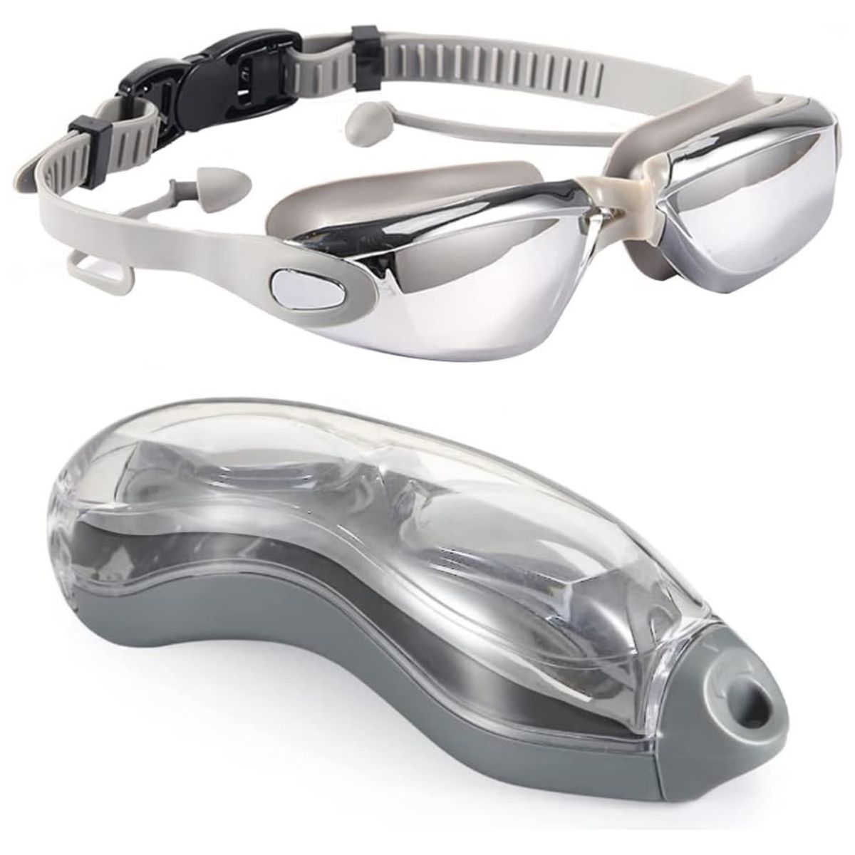 PANGUI TOYS - Lentes Natación Con Protector Oídos Y Estuche Premium