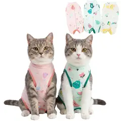 GENERICO - Pack X2 Faja Post Operatorio Gato Body Quirúrgico Mascota L