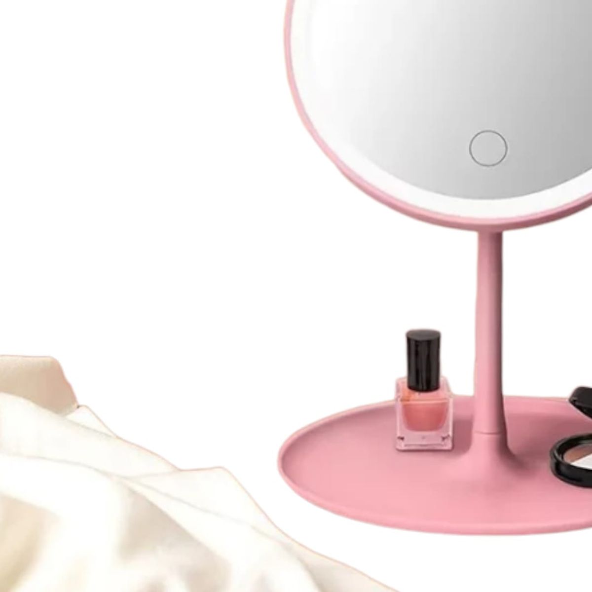 GENERICO - Espejo Redondo Para Maquillaje Luz Led Usb Blanco