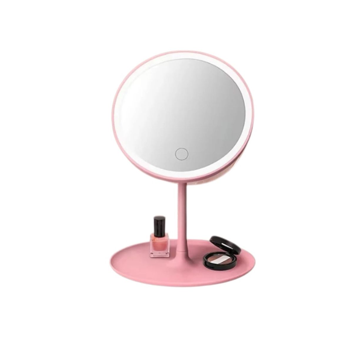 GENERICO - Espejo Redondo Para Maquillaje Luz Led Usb Blanco