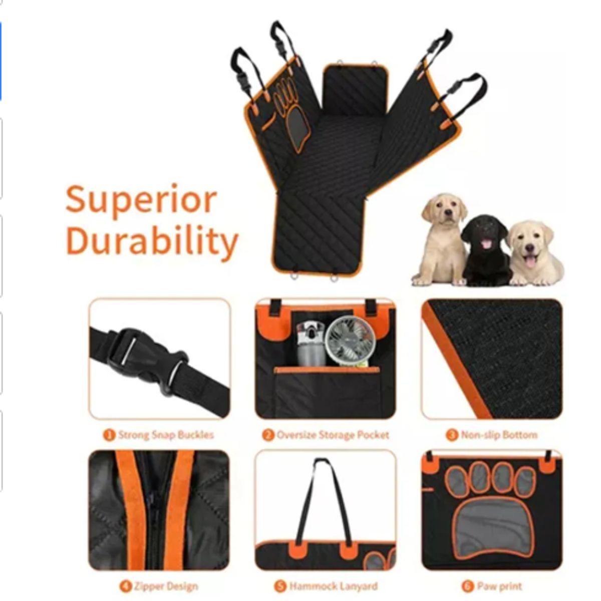 GENERICO - Protector Funda Cubre Asiento De Auto Perros Mascotas Imperm