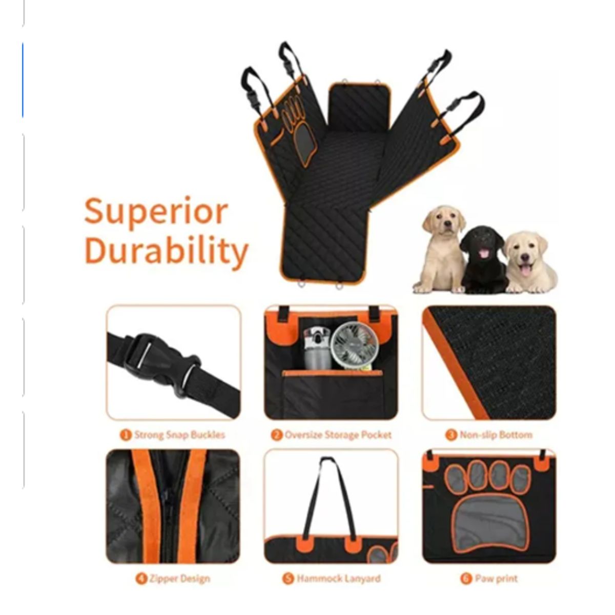 GENERICO - Protector Funda Cubre Asiento De Auto Perros Mascotas Imperm