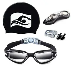 PANGUI TOYS - Pack Lentes Natación Con Gorra Más Protector Nasal Y Oídos