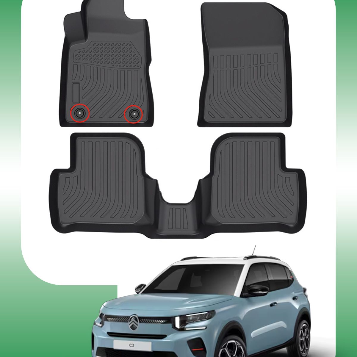 OM INDUSTRIAS PREMIUM - Piso Bandeja Calce Perfecto Citroen C3 2024-2026