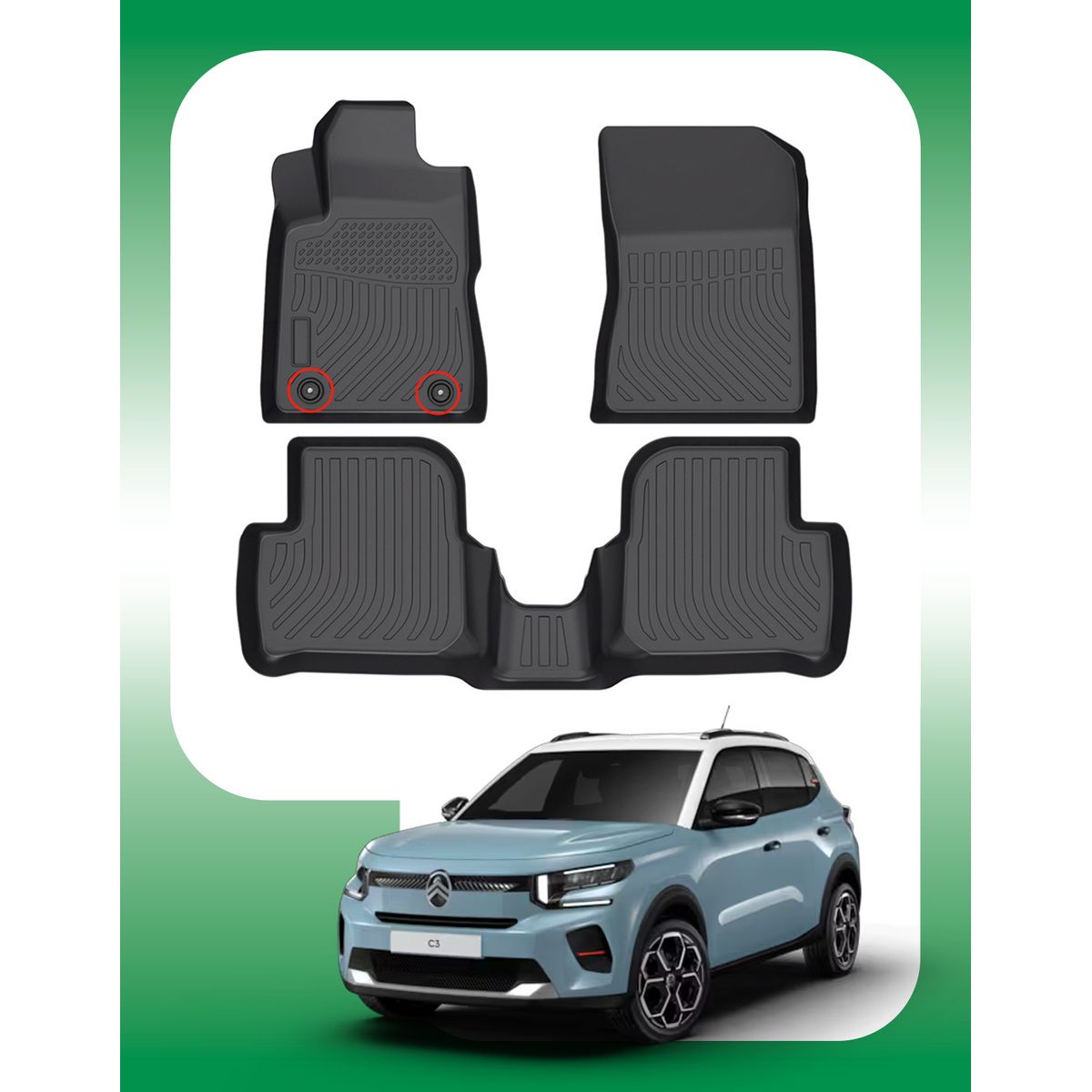 OM INDUSTRIAS PREMIUM - Piso Bandeja Calce Perfecto Citroen C3 2024-2026