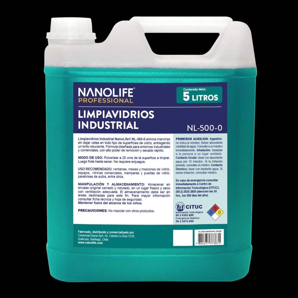 NANOLIFE - LIMPIAVIDRIOS INDUSTRIAL 5L