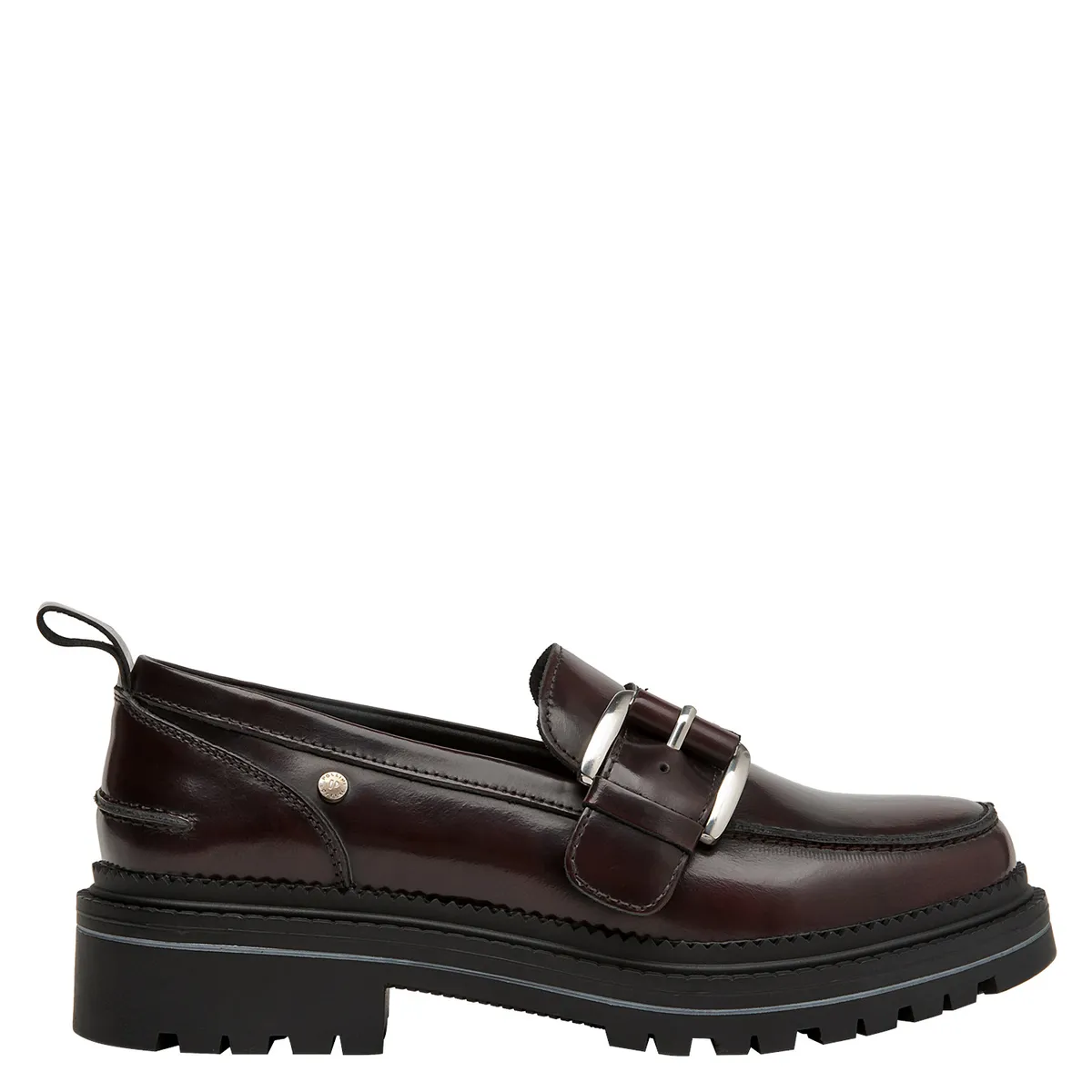 POLLINI - Mocasín Casual Mujer Bordó Pollini