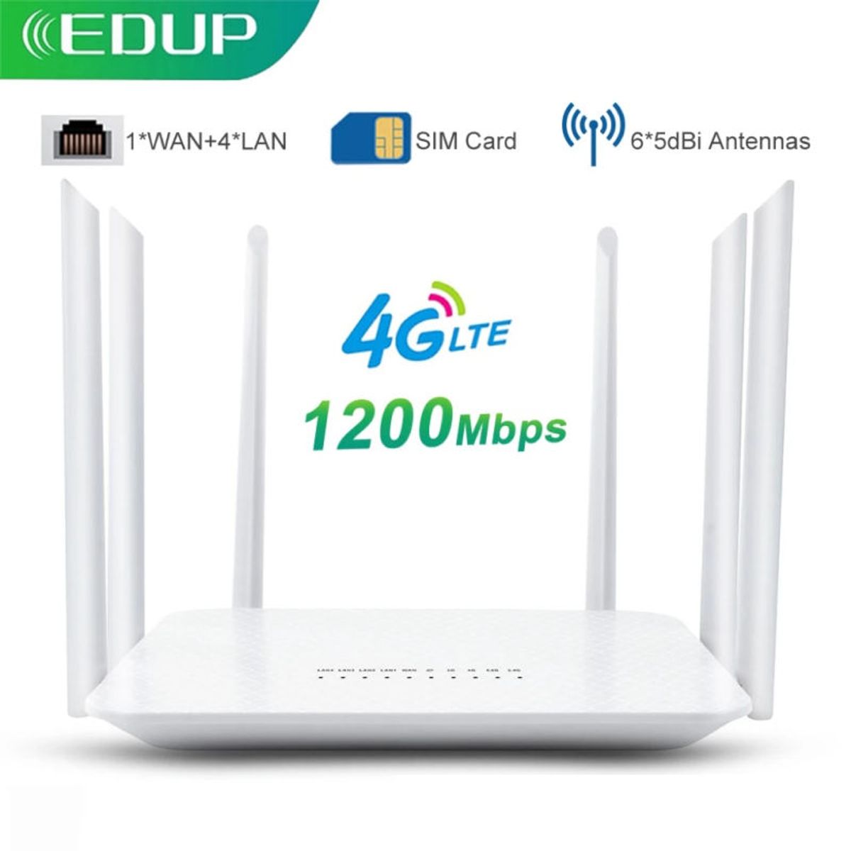 GENERICO - Router Edup EP-RT2665 4G LTE Wireless 1200mbps