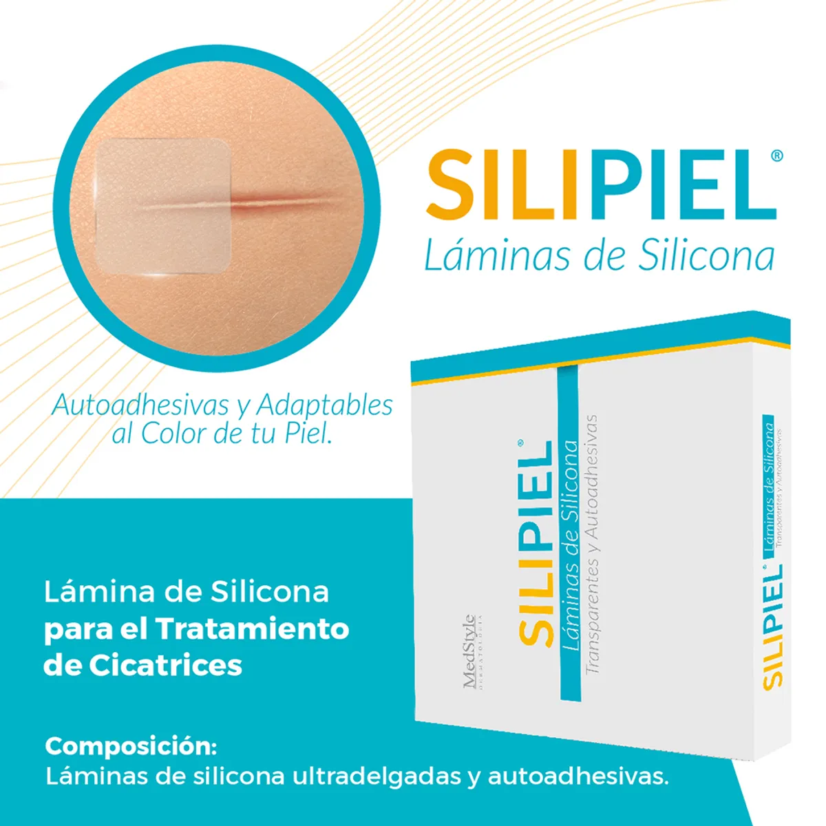 SILIPIEL - SILIPIEL 7 x 30cm, Láminas de Silicona para evitar cicatrices Hipertróficas y Queloides