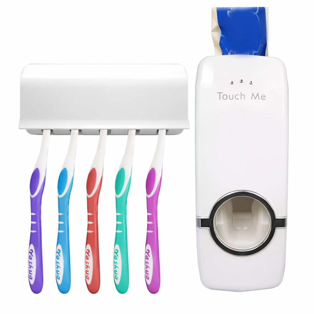 GENERICO - Dispensador Automático Pasta Dental Con Soporte 5 Cepillos