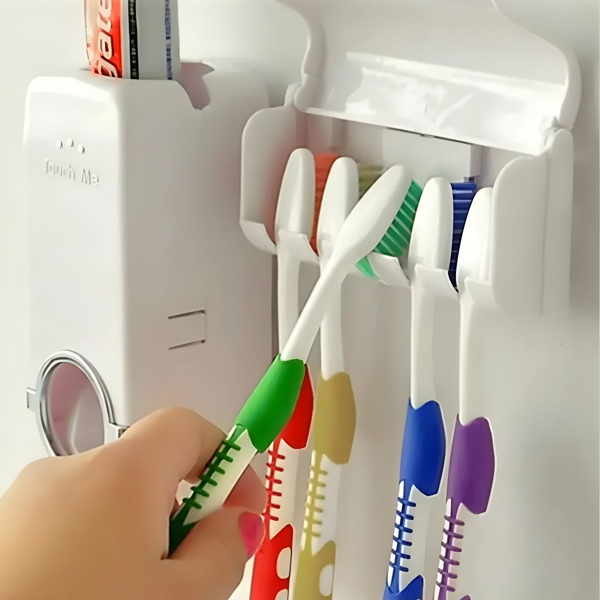 GENERICO - Dispensador Automático Pasta Dental Con Soporte 5 Cepillos