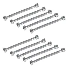 TAUMM - Pack 10 Flexible Agua Fria Y Caliente 1/2 Hi-he 25 Cm