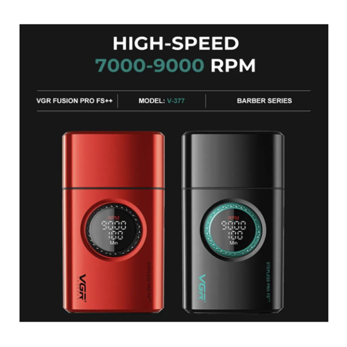VGR - Afeitadora Electrica Shaver Vgr V-377 De 9000 Rpm ROJO