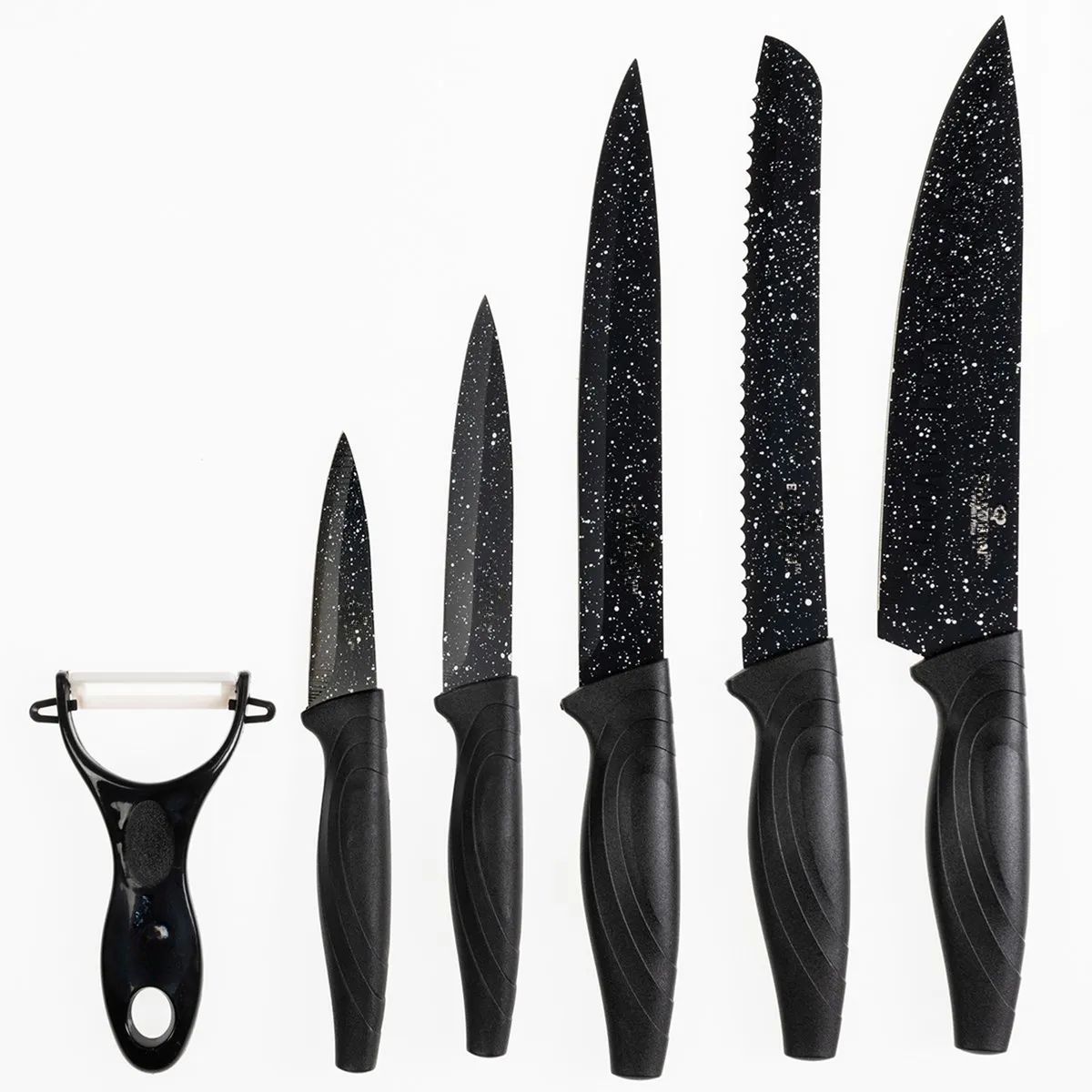 GENERICO - Set 6 Cuchillos Cocina Profesionales Mango Antideslizante