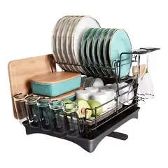 SIMPEL HOME - Secador Escurridor Platos 2 Niveles Desmontable Moderno