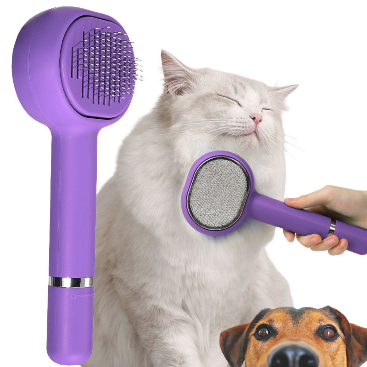 GENERICO - Cepillo Peine Quita Pelos Perros Y Gatos Botón De Limpieza